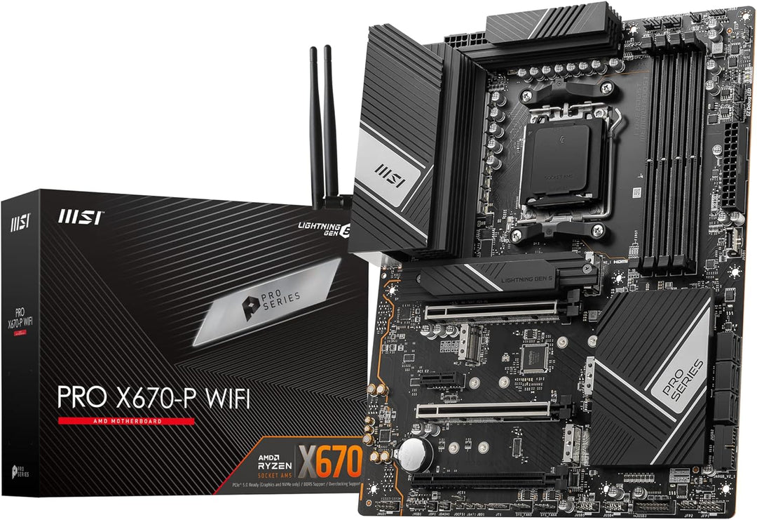 MSI PRO X670-P WiFi Mainboard, ATX - Unterstützt AMD Ryzen 7000 Serie Prozessoren, AM5-14 Duet Rail