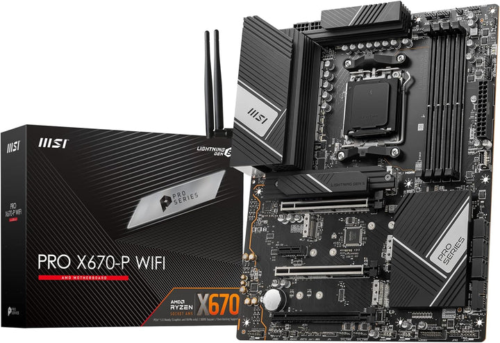 MSI PRO X670-P WiFi Mainboard, ATX - Unterstützt AMD Ryzen 7000 Serie Prozessoren, AM5-14 Duet Rail