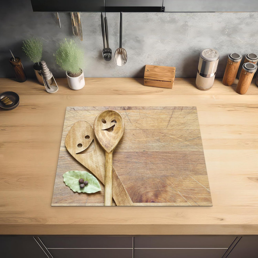 KitchenYeah© Herdabdeckplatte Einteilig Küche Herdabdeckung Induktionsfeld Ceranfeld Herdabdeckplatt