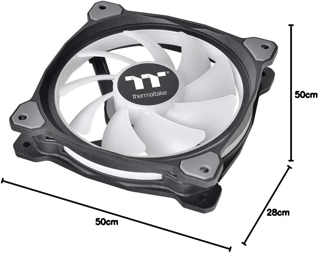 Thermaltake Riing Duo 12 RGB Radiator Fan 3 Pack Dual Riing Gehäuselüfter, schwarz