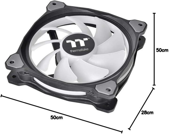 Thermaltake Riing Duo 12 RGB Radiator Fan 3 Pack Dual Riing Gehäuselüfter, schwarz