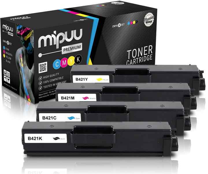 4 Mipuu Toner kompatibel zu Brother TN-421 TN-423 Set Schwarz Cyan Magenta Gelb für HL-L8260cdw HL-L