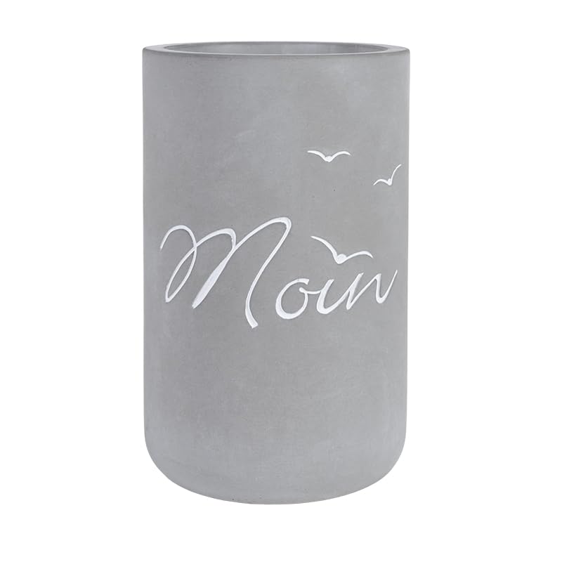 Moin Flaschenkühler aus Beton, 20,5 cm Höhe, Grau moin, Moin