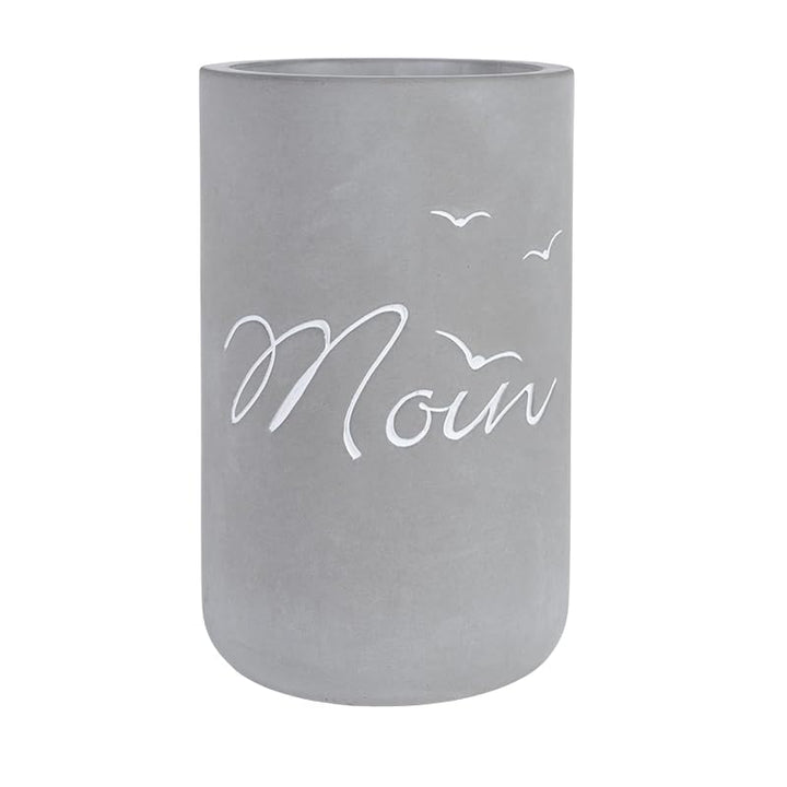 Moin Flaschenkühler aus Beton, 20,5 cm Höhe, Grau moin, Moin