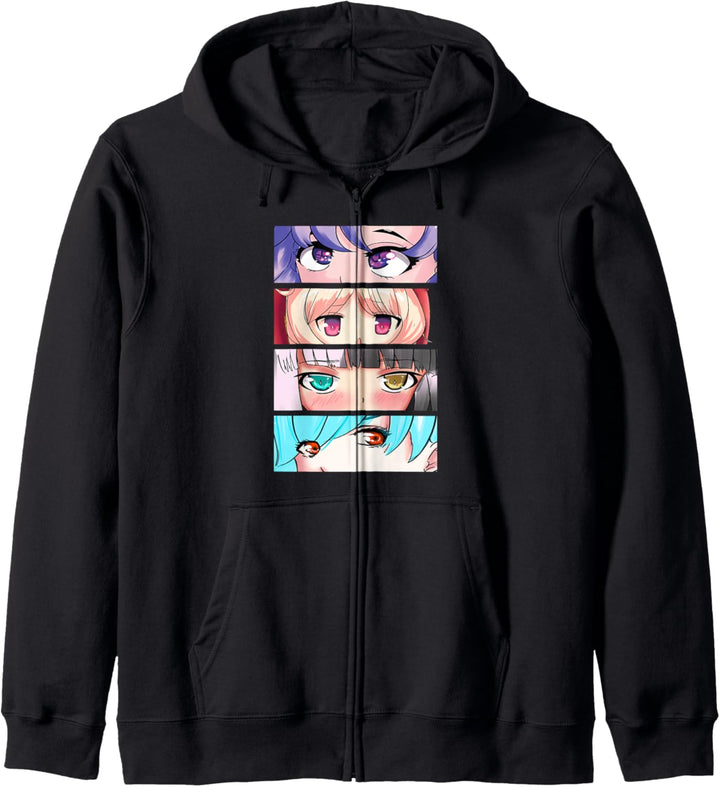 Manga Anime Augen Kawaii Otaku Waifu Cosplay Animes Kapuzenjacke