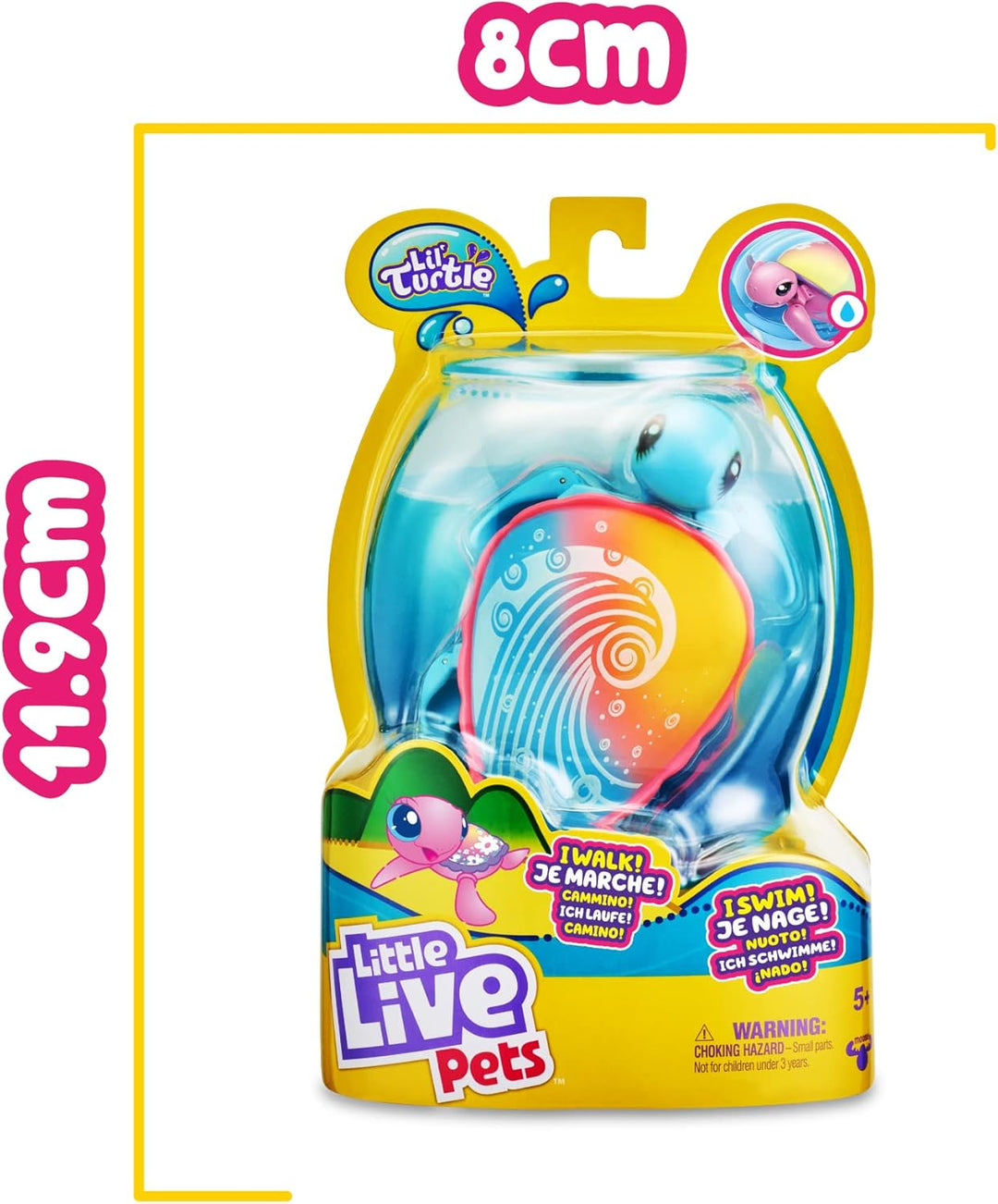 Little Live Pets Ripswirl Cute Schildkröten, interaktives Haustier, das im Wasser schwimmt und Sich