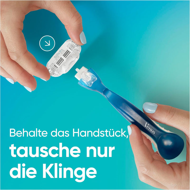 Gillette Venus Smooth Damenrasierer mit wiederverwendbarem Handstück 5 Ersatzklingen 1 stück (1er Pa