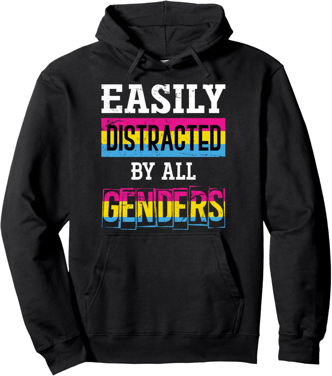 Leicht abgelenkt von allen Geschlechtern LGBTQ Pansexuell Pullover Hoodie