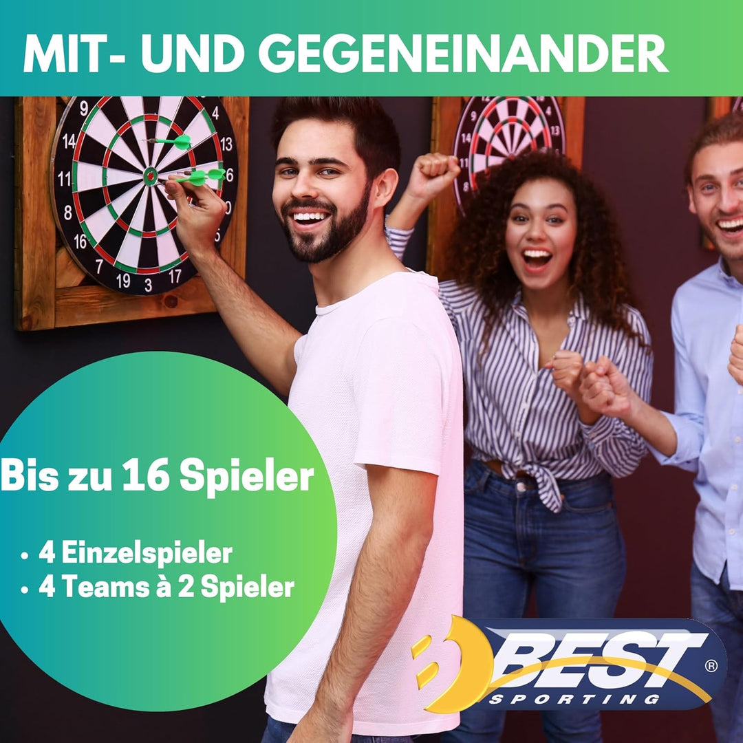 Best Sporting Dartscheibe elektronisch Coventry | Dartautomat mit 12 Dartpfeilen, Ersatzspitzen und