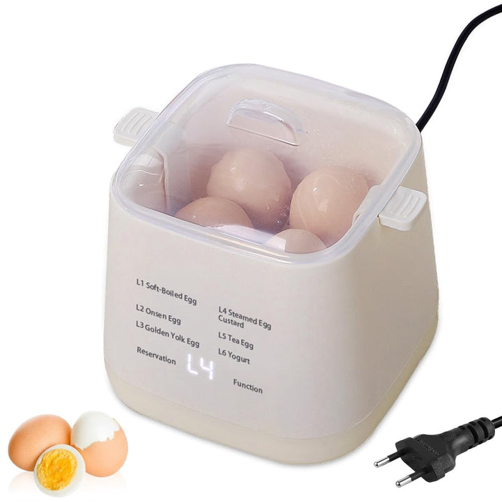 Elektrischer Eierkocher Mit Touch-Taste für 4-6 Eier - Smart Reservation Mehrzweck-Eierdampfer für W