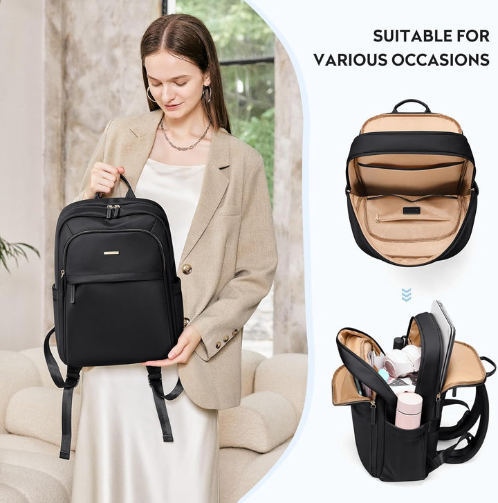 Rucksack Damen Herren, Laptop Schulrucksack,Women Travel Backpack Elegant für Uni Reise Büro, Tagesr