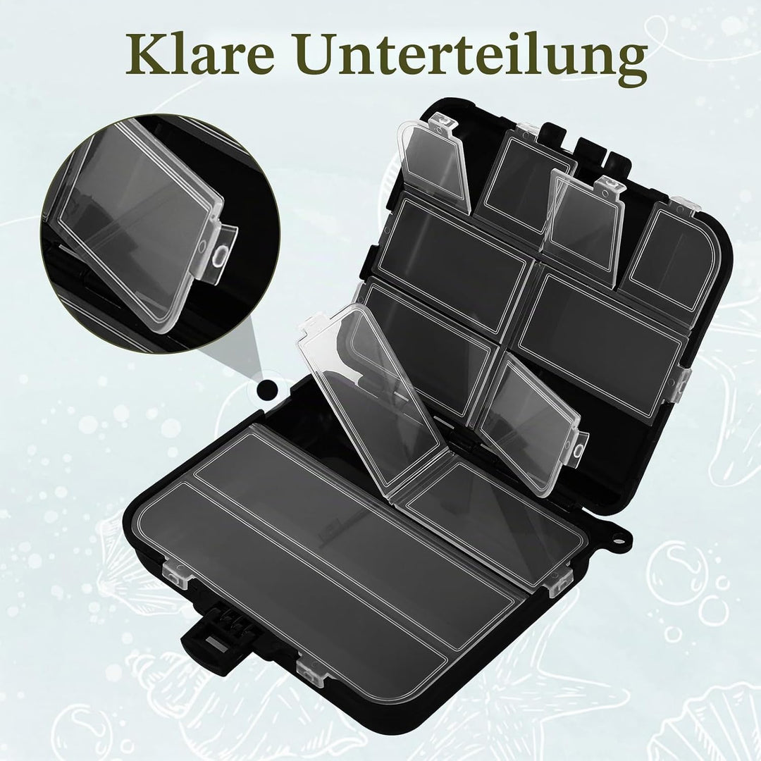2 Stück Köderbox Angeln, Angelbox, Tackle Box Angeln, Angel Zubehör, Tackle Box für Angler Zubehör,