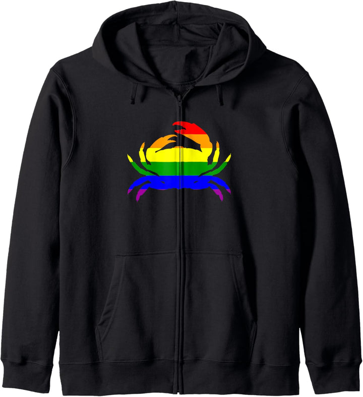 Pride Flagge Regenbogen Krabbe Kapuzenjacke