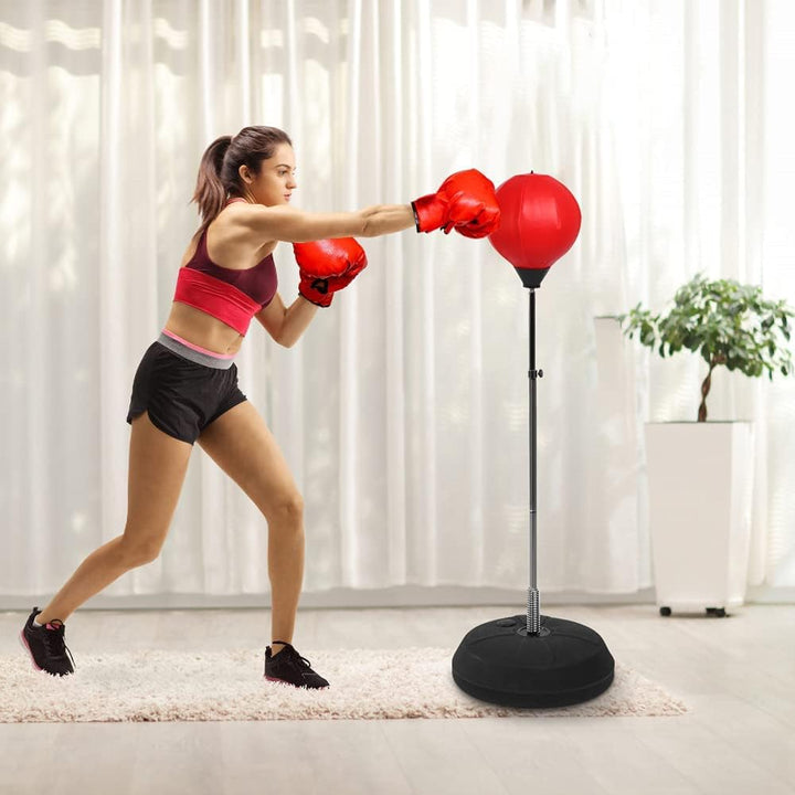 Erwachsene Punchingball Standboxsack Boxen Set Standbox Handschuhen Punching-Training Verstellbar Hö