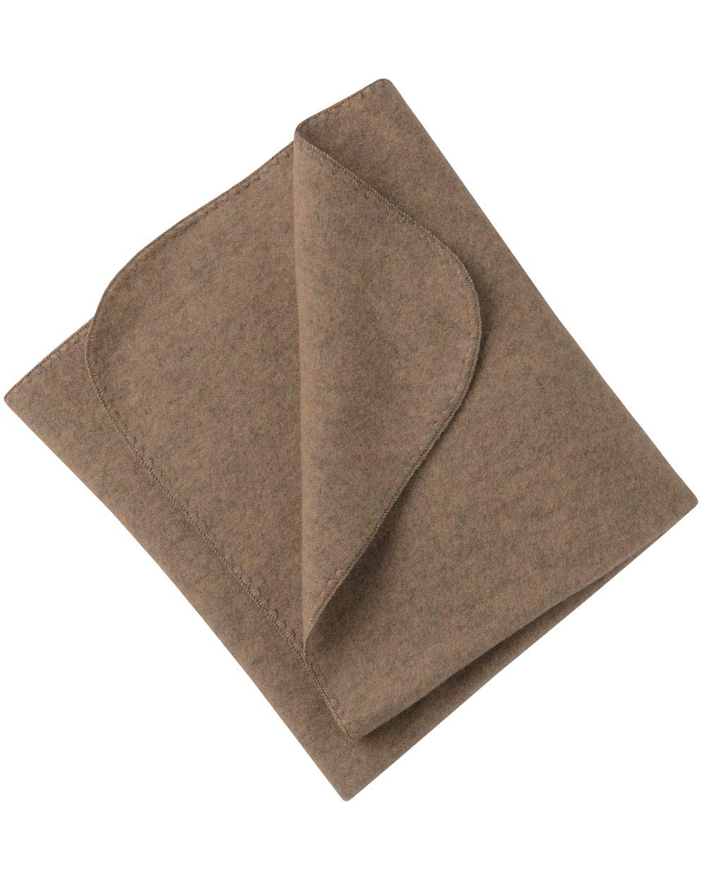 Engel Baby Decke Wollfleece, 80 x 100cm, walnuss Mel. 075/Muschelkante 80 x 100cm Walnuss Mel. 075/M