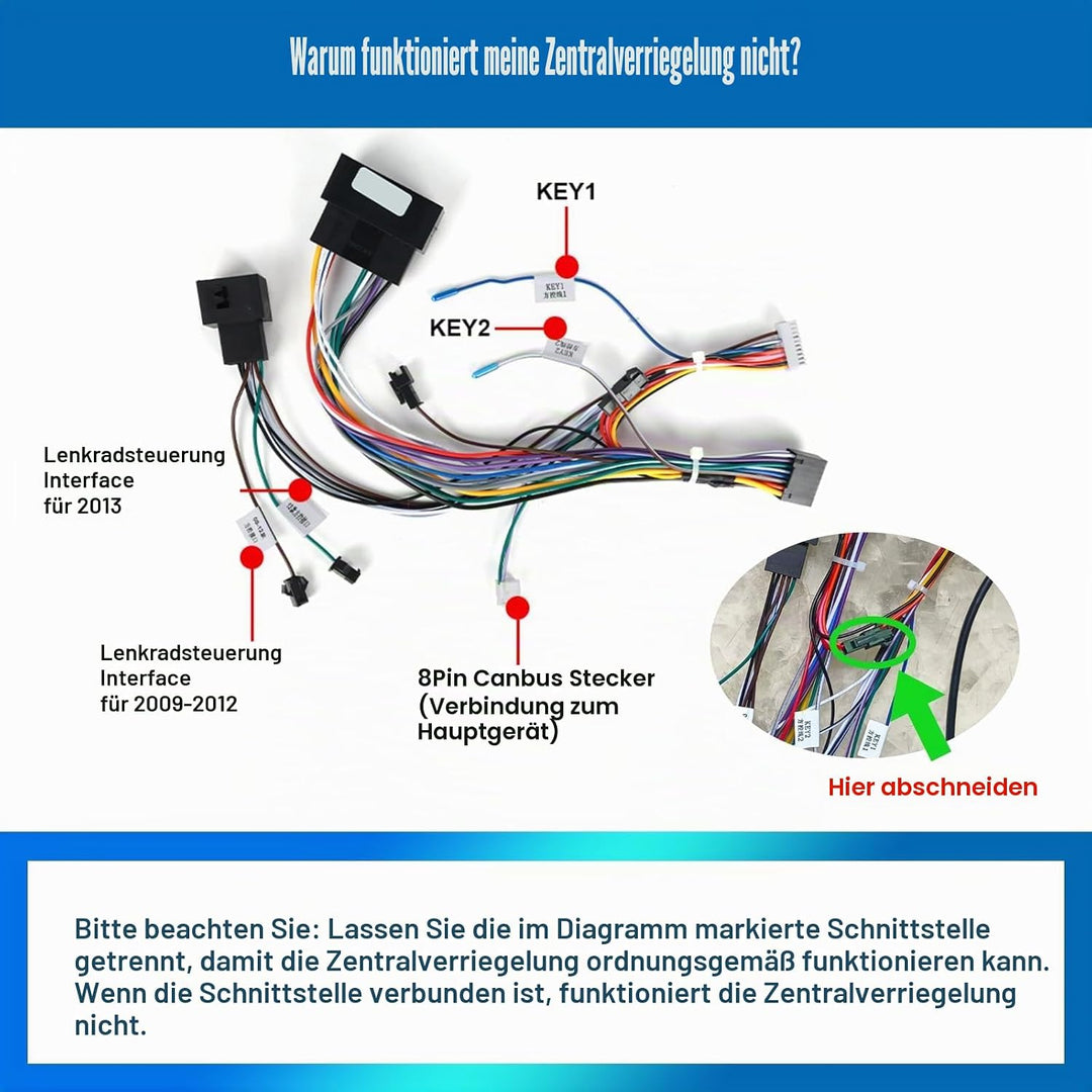 6G+128G CAMECHO Android 15 Autoradio für Ford Fiesta 2009-2014 mit Navi Carplay Android Auto,Octa Co