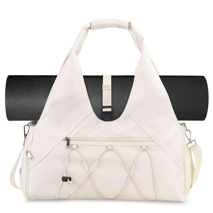 Sporttasche für Damen Yogatasche mit Schuhfach & Nassfach Reisetasche Tragetasche für Yogamatten Fre
