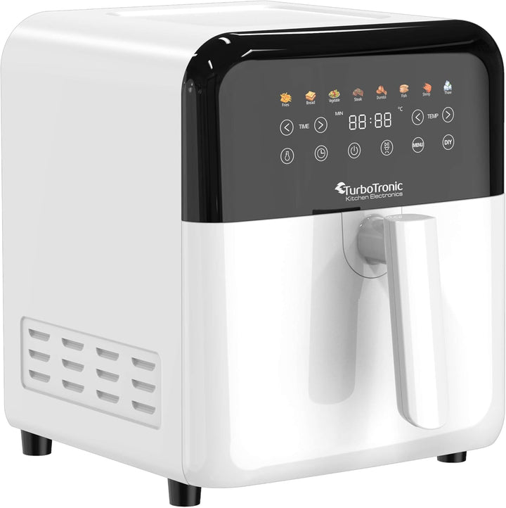 TurboTronic Heissluftfritteuse XXL 6 Liter, 1600W, 8 Programme, Timer, Airfryer Heissluftfritteuse D