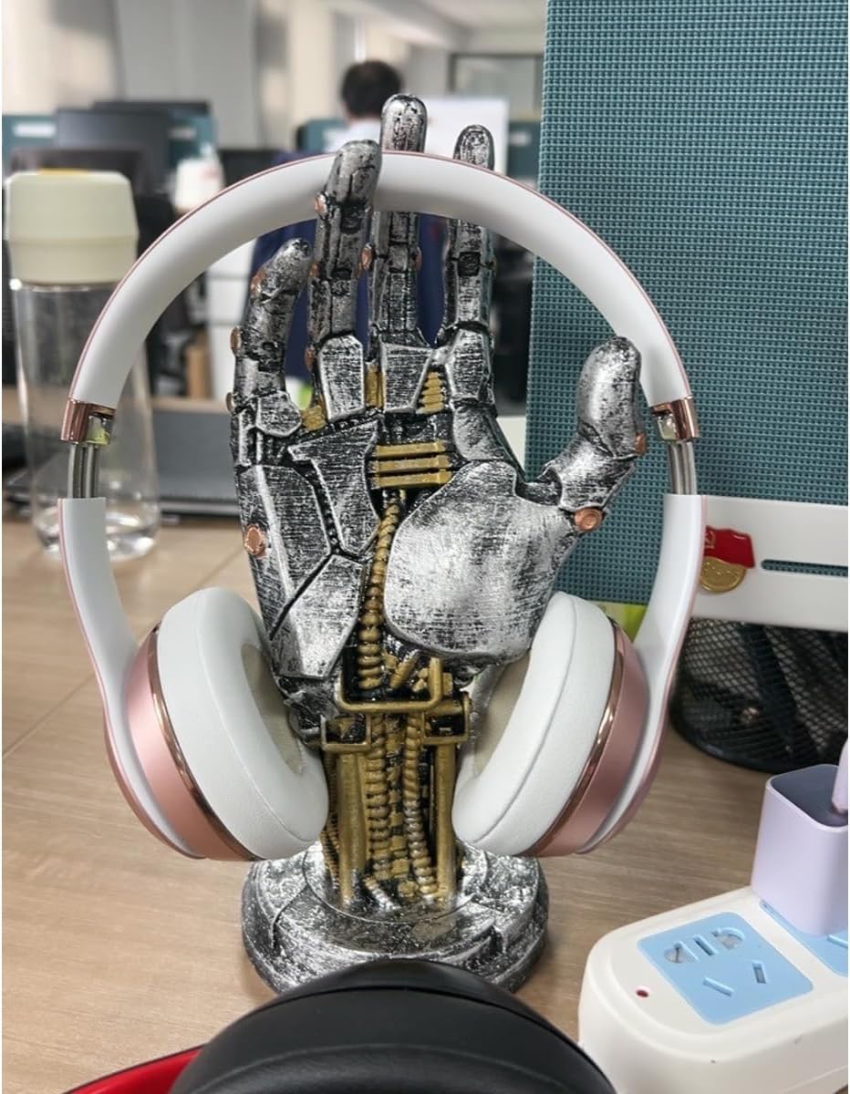Cyberpunk Kopfhörerständer – Gaming Headset Halterung und Controller Ständer – Futuristisches Harzde