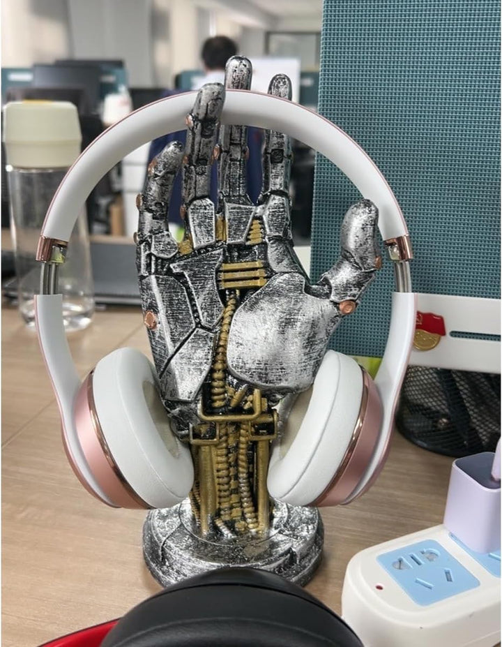 Cyberpunk Kopfhörerständer – Gaming Headset Halterung und Controller Ständer – Futuristisches Harzde