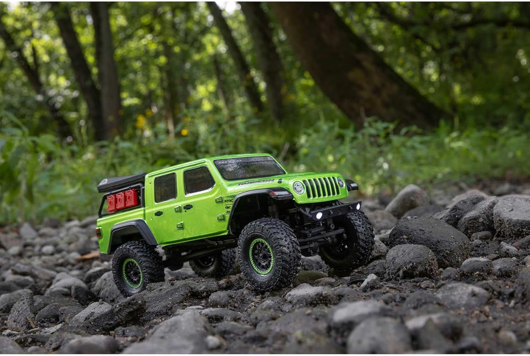 Axial 1/24 SCX24 Jeep JT Gladiator 4X4 RTR Brushed Rock Crawler (Battery &amp; Charger Included), Green