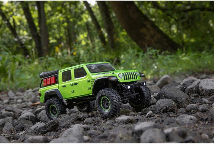 Axial 1/24 SCX24 Jeep JT Gladiator 4X4 RTR Brushed Rock Crawler (Battery &amp; Charger Included), Green