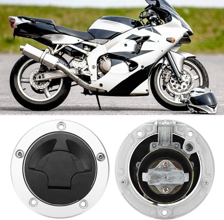 Motorrad Tankdeckel Gas, Motorrad-Tankdeckelschloss mit Passform für Kawasaki Ninja ZX-6R / ZX-10R /