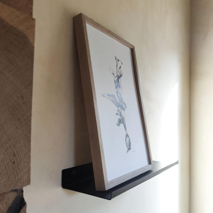 MILUKA Wandregal Schwarz aus Metall | 2er Set Schweberegale Schwarz 35 cm | Badezimmer Regal Wand |