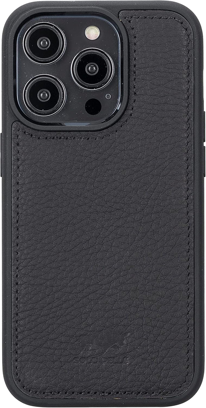 Solo Pelle Lederhülle kompatibel für iPhone 15 Pro in 6.1 Zoll abnehmbare Hülle (2in1) inkl. Kartenf