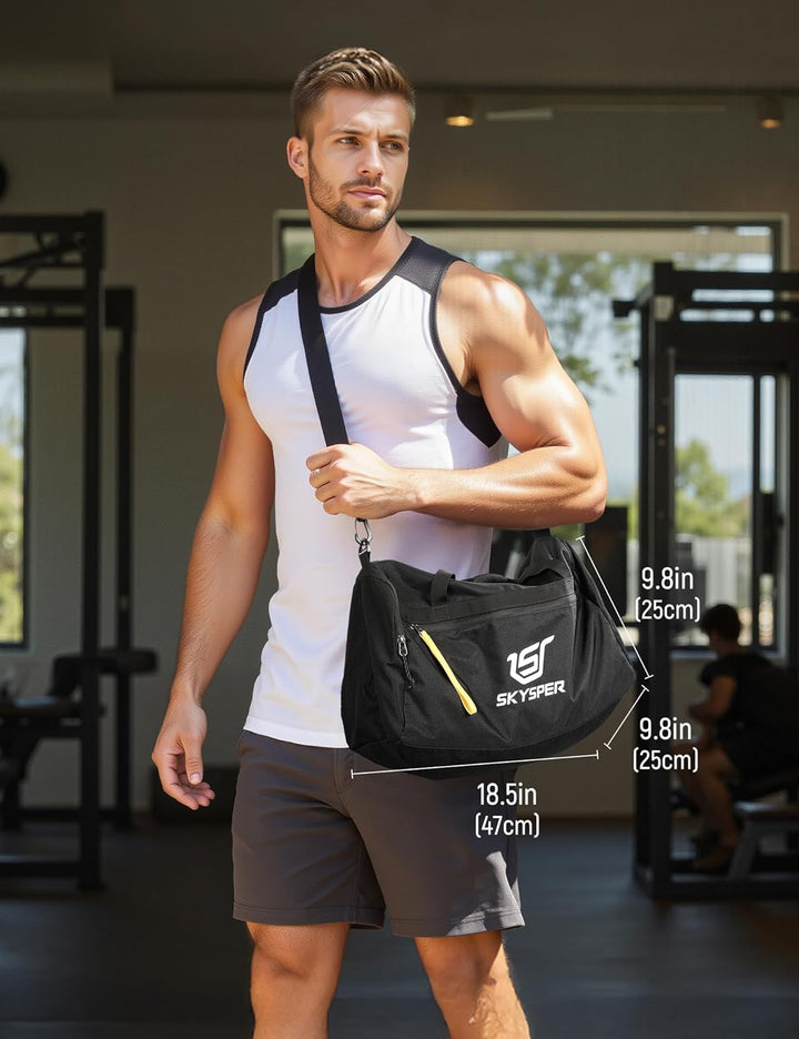 SKYSPER Sporttasche Herren und Damen, 30L Klein Reisetasche Weekender Tasche Schwimmtasche Duffle Ba
