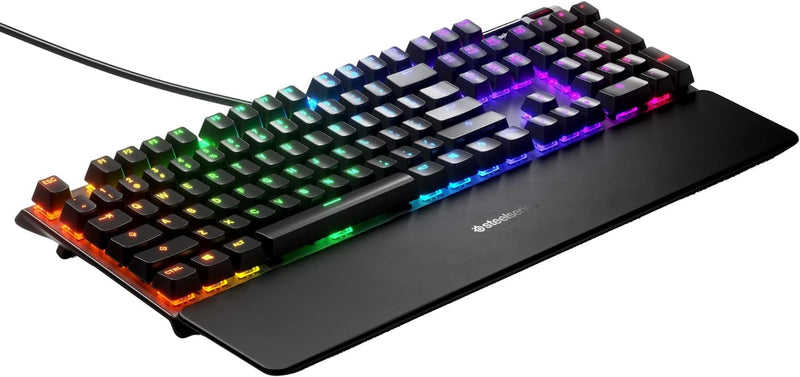 SteelSeries Apex 5 - Hybrid-Mechanische Gaming Tastatur - Tastenweise RGB-Beleuchtung - Oled Smart-D