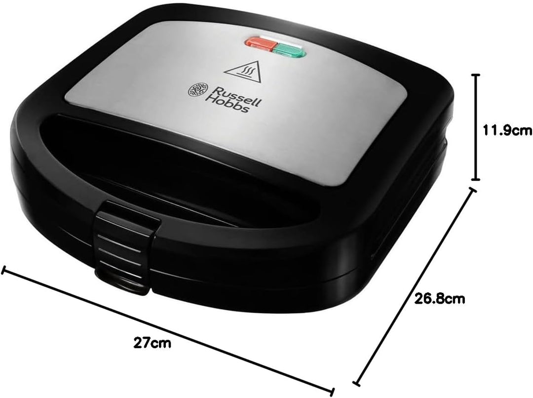 Russell Hobbs Sandwichmaker [Antihaftbeschichtete & extra tiefe Platten] Sandwichtoaster (Ideal für