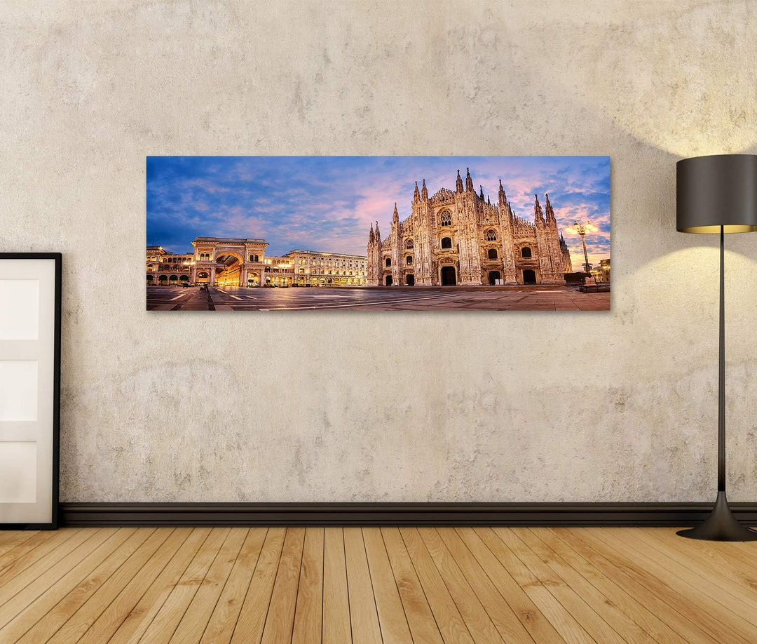 islandburner Bild auf Leinwand Mailänder Dom Sonnenaufgang Italien Milano Eine Der Grössten Kirchen