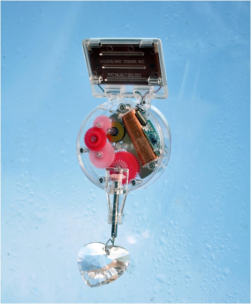 Rainbowmaker Heart solarbetrieben mit original Herz Swarowski Kristall zaubert Regenbogeneffekte