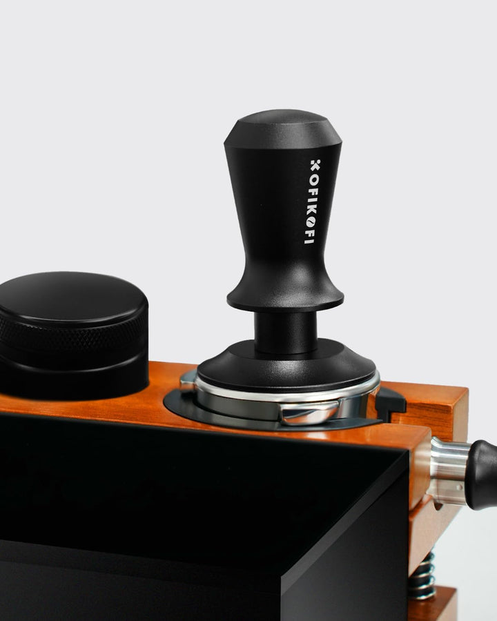KOFIKOFI 53.3mm Espresso Tamper mit Base Ripple Doppelfeder 30lbs Anpressdruck Kaffee Tamper 304 Ede