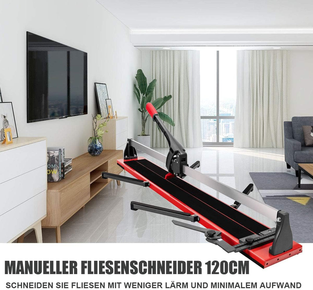 COSTWAY Fliesenschneider manuell, Handfliesenschneider 120cm Schnittlänge / 16mm Schnittdicke/Winkel