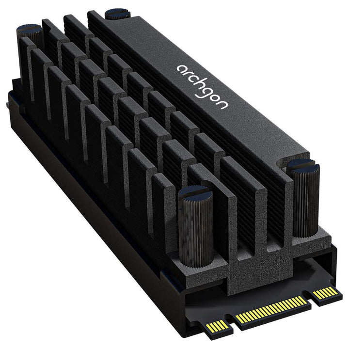 Archgon HS-1110 Kühlkörper für M.2 SSD 2280 PCIe NVMe/SATA Kühler, 20 mm Bauhöhe, Aluminium, 2x Wärm