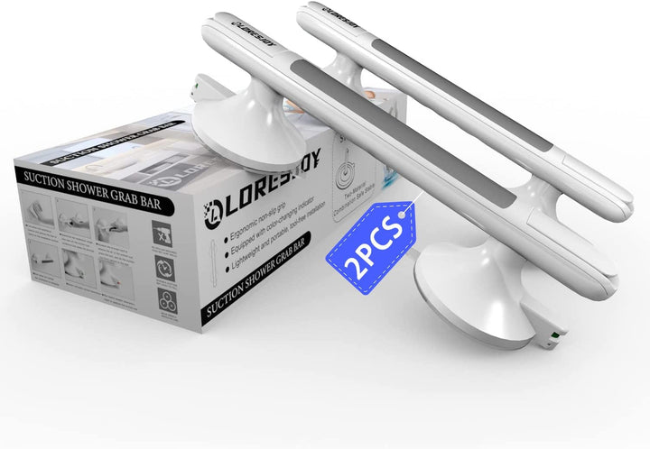 2Stk Duschgriff Saugnapf, Abnehmbare Haltegriff mit Saugnapf | MAX 110KG, Haltegriff Dusche ohne, Ha