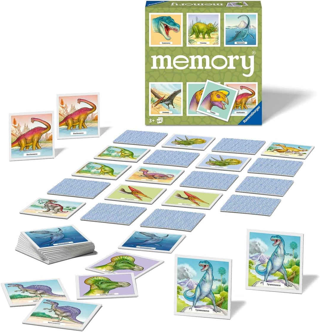 Ravensburger Memory® Dinosaurier - 20924 - der Spieleklassiker für Dino-Fans & Kinderpuzzle - 09317