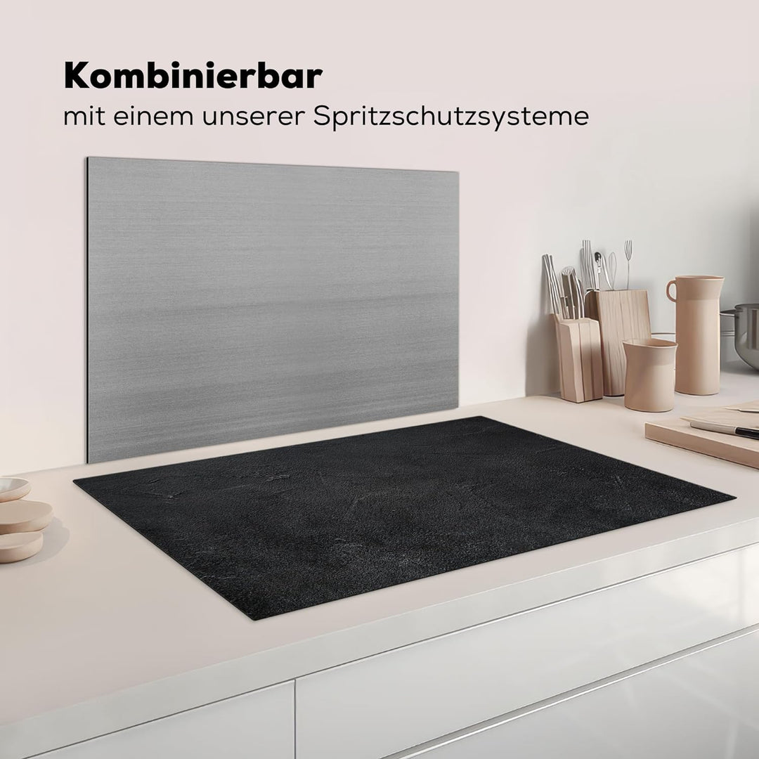 MuchoWow Herdabdeckplatte Ceranfeld Spritzschutz Küche Industriell - Beton - Grau - Vintage - Rustik