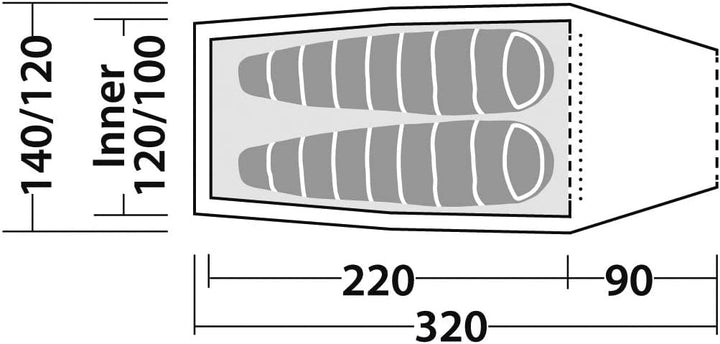 Robens Arch 2 Blue Zelt, Unisex, Erwachsene, Mehrfarbig, Einheitsgrösse