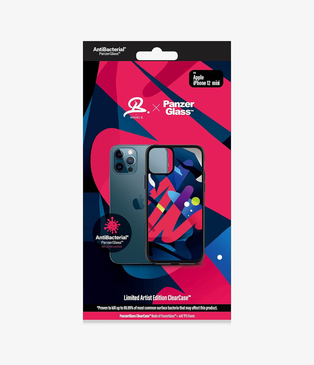 PanzerGlass™ ClearCase Stossfest Hülle Kompatibel für iPhone 12 Mini- Limited Artist Edition ClearCa