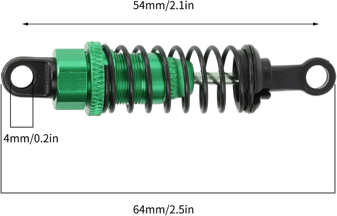 4 Stück 64mm/2.5 Zoll RC Auto Stossdämpfer Aluminium Legierung Material Stossdämpfer Dämpfer mit Sto