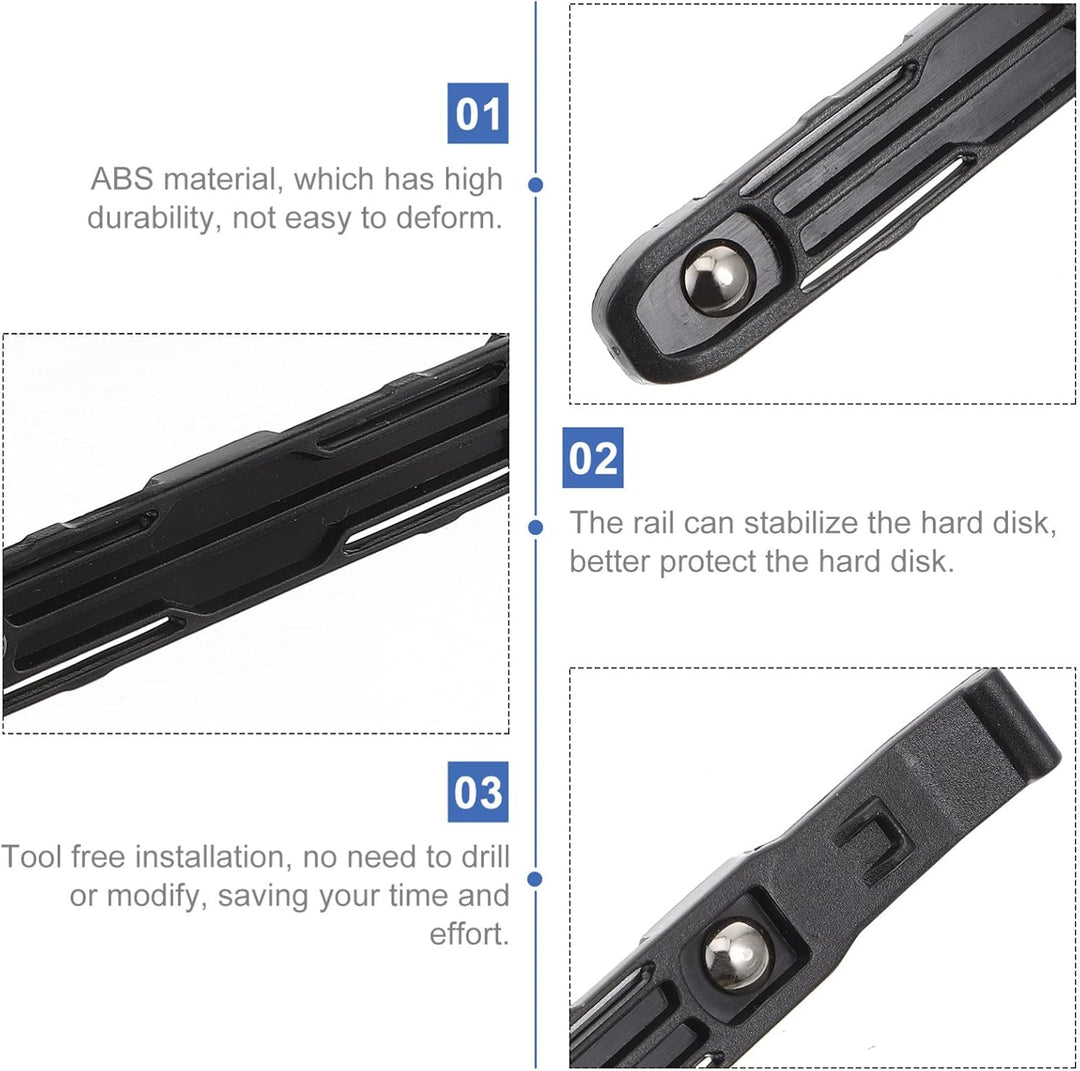 SOLUSTRE 2Paar Interne Ständer Halterung Halterung für HDD-Computer Ersatz Montage-Hartschienen Zube