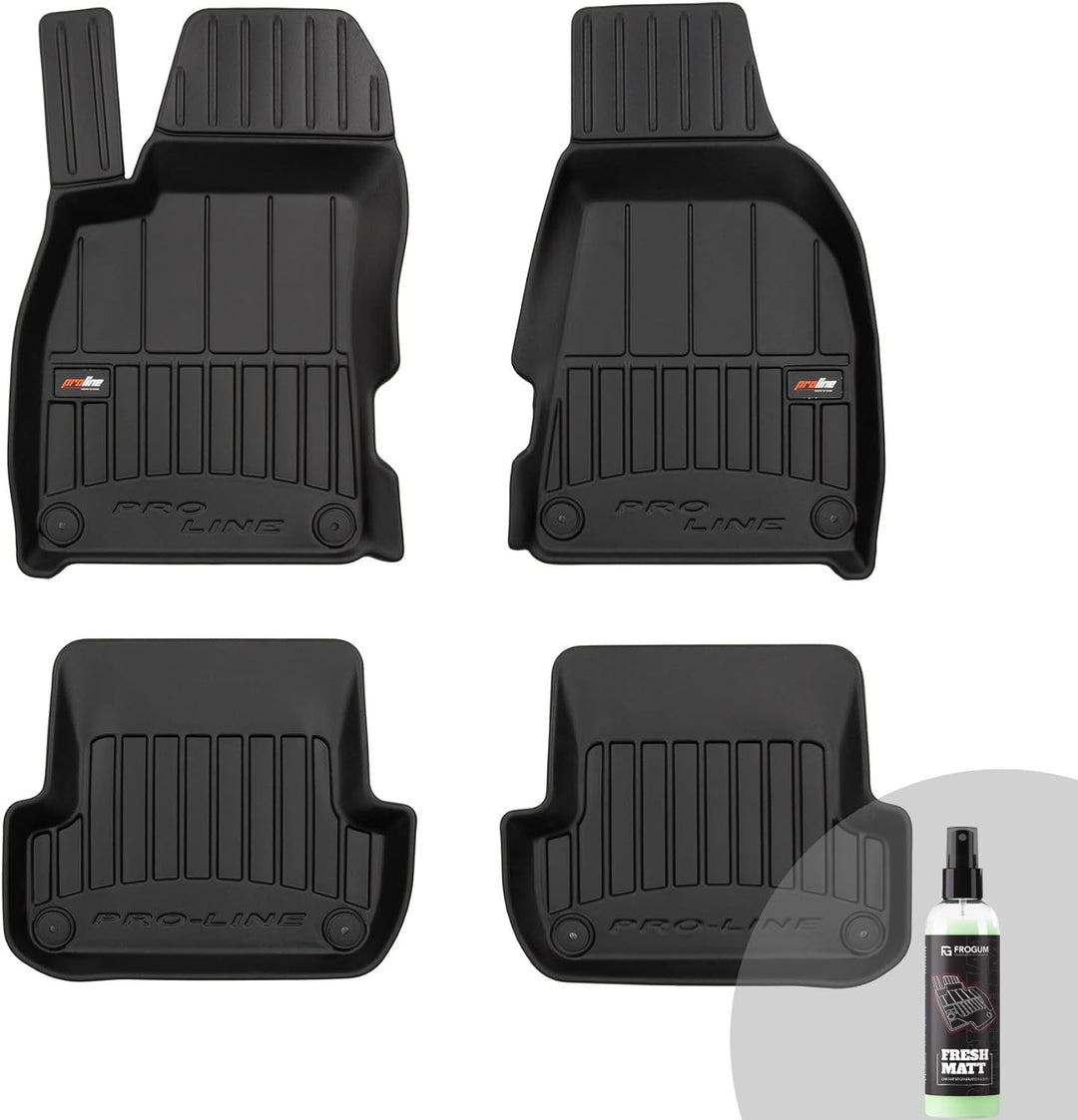 FROGUM ProLine 3D Gummimatten Exklusiven Auto Fussmatten Autofussmatten für Audi A4 B7 2004-08, für