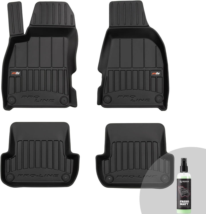FROGUM ProLine 3D Gummimatten Exklusiven Auto Fussmatten Autofussmatten für Audi A4 B7 2004-08, für