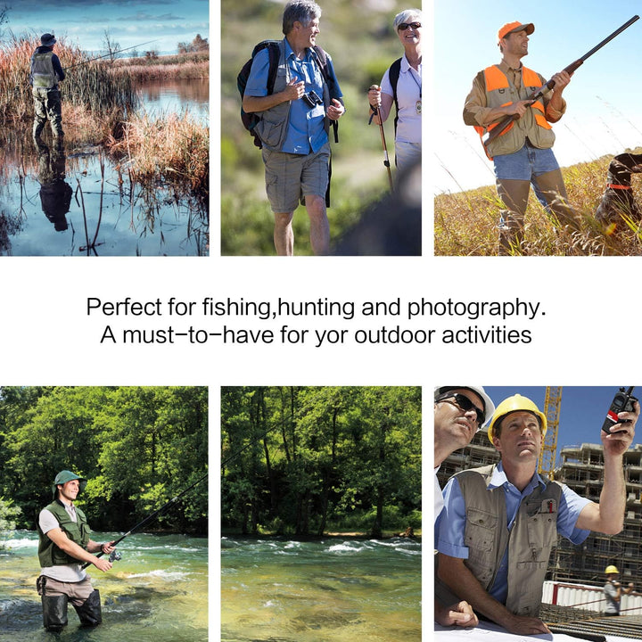 PELLOR Angel Westen, Herren Outdoor Freizeit Atmungsaktiv Weste Freizeitweste mit Vielen Taschen für