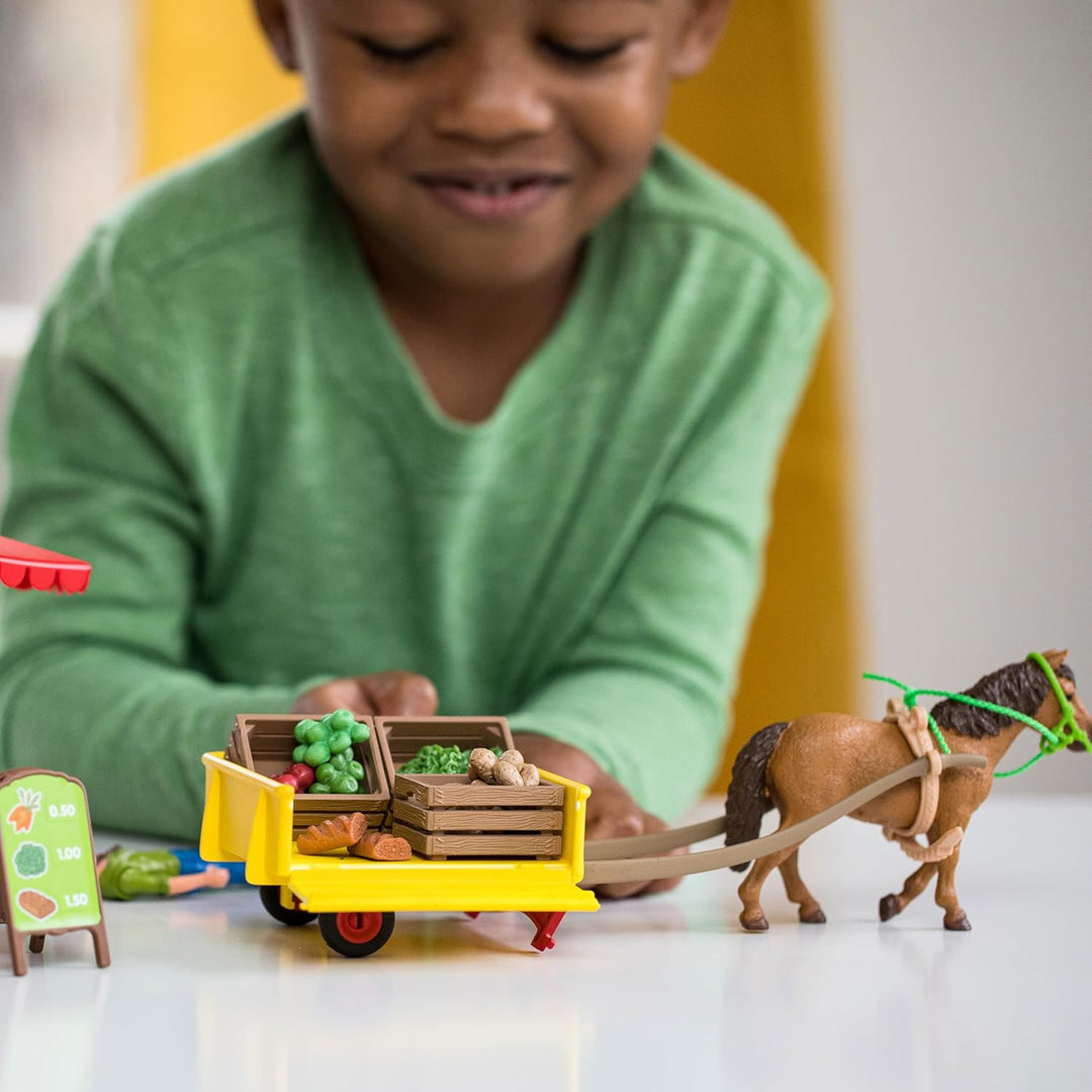 schleich 42528 Mobiler Farm Stand, für Kinder ab 3+ Jahren, FARM WORLD - Spielset Single neue Verpac