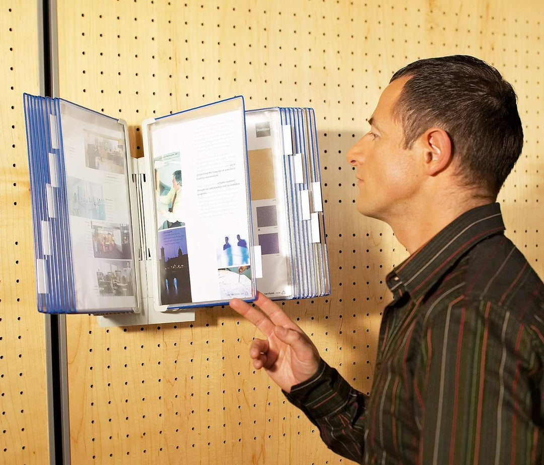 Tarifold Office-Wandanzeigegerät mit 5 aufsteckbaren Indexzungen und 10 Taschen A4 Blau Ref. 714301