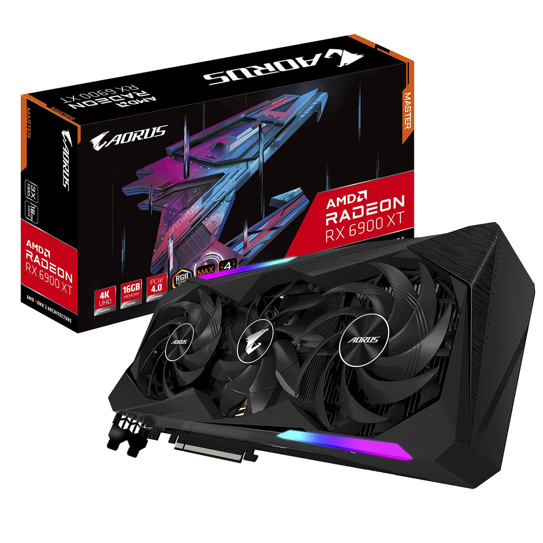 Gigabyte AORUS Radeon RX 6900 XT Master Grafikkarte, 16 GB, GV-R69XTAORUS M-16GD, One Size